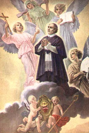 Painel pintado por Giovanni B. Conti, por ocasião da Canonização de Claret, 1950, está em Roma.